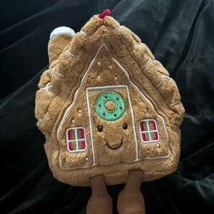 Jellycat Festive Gingerbread House Pillow